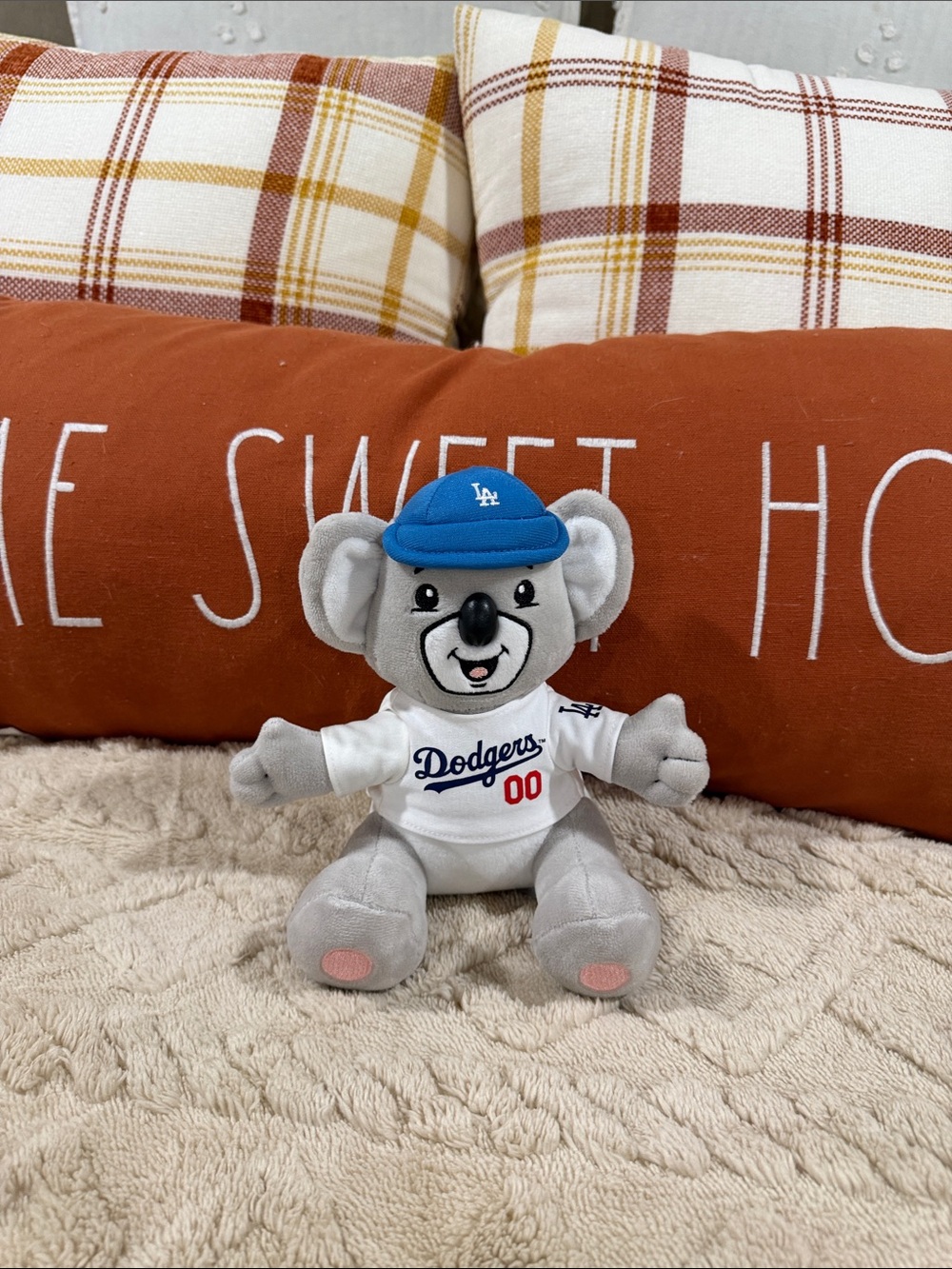 Los Angeles Dodgers Grey Koala Plush with Blue Cap